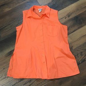 Collared Sleeveless Dreamcicle Shirt